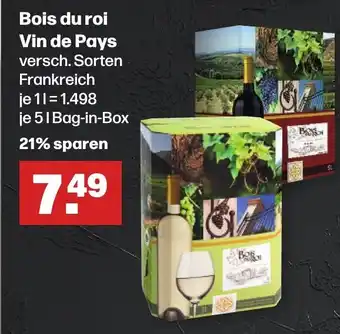 Handelshof Bois du roi Vin de Pays versch. Sorten 5L Angebot