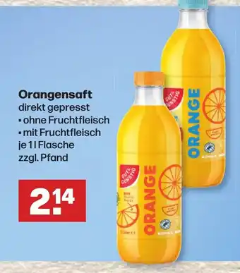 Handelshof Orangensaft direkt gepresst 1L Angebot