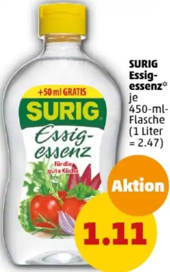 PENNY SURIG Essigessenz 450 ml Flasche Angebot