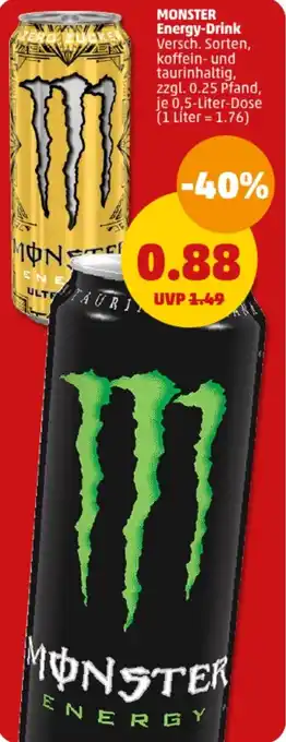 PENNY MONSTER Energy-Drink 0,5 Liter Dose Angebot