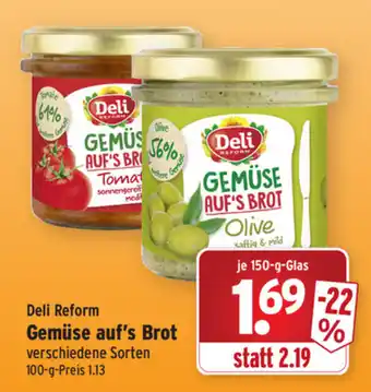 Wasgau Deli Reform Gemüse auf's Brot 150g Angebot