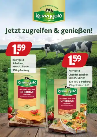 Wasgau Kerrygold Scheiben 150g oder Kerrygold Cheddar gerieben 120-150g Angebot