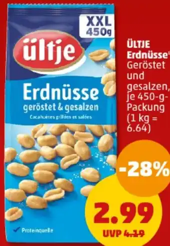 PENNY ültje Erdnüsse 450 g Packung Angebot