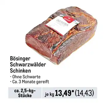 METRO Bösinger Schwarzwälder Schinken je kg Angebot