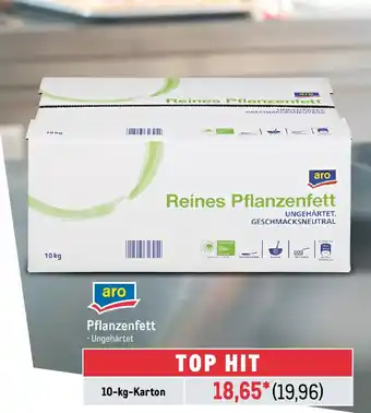 METRO aro Pflanzenfett 10-kg-Karton Angebot