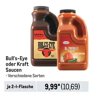 METRO Bull's-Eye oder Kraft Saucen je 2-1-Flasche Angebot