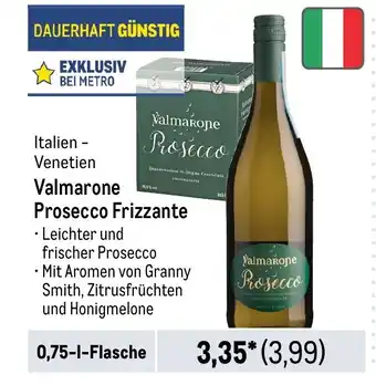 METRO Valmarone Prosecco Frizzante je 0,75 L Angebot