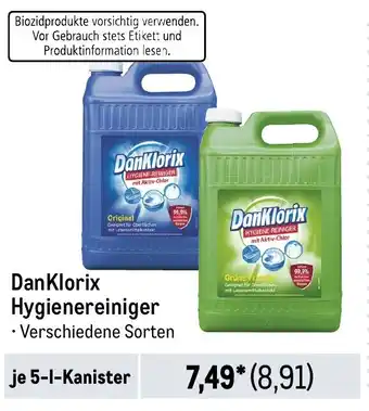 METRO DanKlorix Hygienereiniger je 5-1-Kanister Angebot