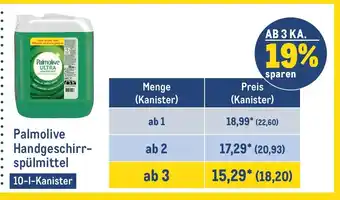 METRO Palmolive Handgeschirrspülmittel 10-1-Kanister Angebot