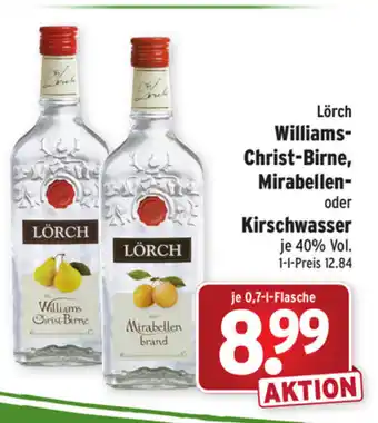 Wasgau Lörch Williams Christ Birne, Mirabellen oder Kirschwasser 0,7L Angebot