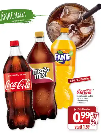 Wasgau Coca Cola 1,5L Angebot