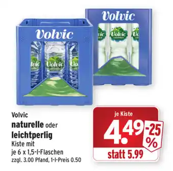 Wasgau Volvic Naturelle / Leichtperlig 6x1,5L Angebot