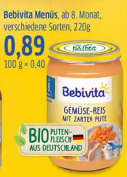 Wasgau Bebivita Menüs 220g Angebot