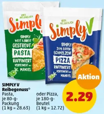 PENNY SIMPLY V Reibegenuss 80 g Packung/180 g Beutel Angebot