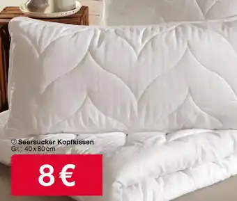 Woolworth Seersucker Kopfkissen Gr: 40 x 80 cm Angebot