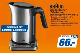 expert Techno Land BRAUN Wasserkocher IDCollection Wasserkocher WK 5115 Angebot