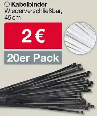 Woolworth Kabelbinder 20er Pack Angebot