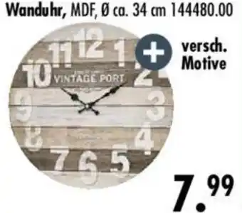 Möbel Boss Wanduhr Angebot
