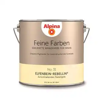 toom Baumarkt Alpina feine farben 'elfenbein rebellin' pastellgelb matt 2,5 l Angebot
