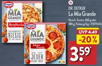 Aldi Nord DR. OETKER La Mia Grande 360 g oder 380 g Angebot