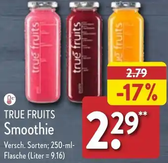 Aldi Nord TRUE FRUITS Smoothie 250 ml Flasche Angebot