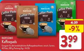 Aldi Nord BARISSIMO Kaffeepads 280 g Packung Angebot