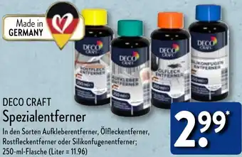 Aldi Nord DECO CRAFT Spezialentferner 250 ml Flasche Angebot