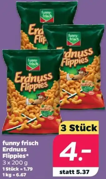 NETTO funny frisch Erdnuss Flippies 3 x 200 g Angebot