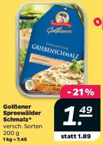 NETTO GolBener Spreewälder Schmalz 200 g Angebot