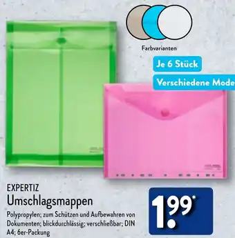 Aldi Nord EXPERTIZ Umschlagsmappen Angebot