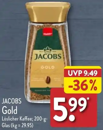 Aldi Nord JACOBS Gold 200 g Glas Angebot