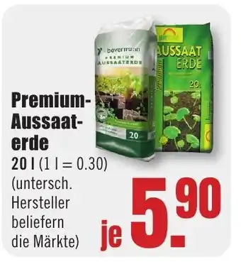 B1 Discount Baumarkt Premium-Aussaat-erde 20L Angebot