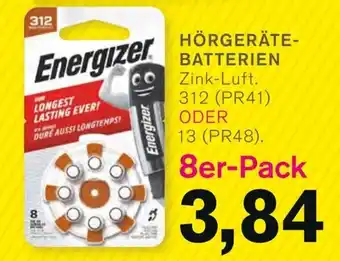 KODi Energizer HÖRGERÄTE-BATTERIEN Zink-Luft. 312 (PR41) ODER 13 (PR48). 8er-Pack Angebot