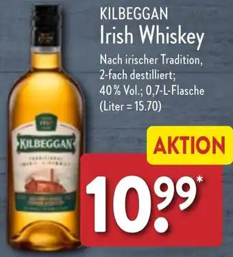 Aldi Nord KILBEGGAN Irish Whiskey 0,7 L Flasche Angebot