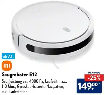 Aldi Nord Saugroboter E12 Angebot