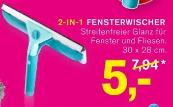 KODi 2-IN-1 FENSTERWISCHER Streifenfreier Glanz für Fenster und Fliesen. 30 x 28 cm. Angebot