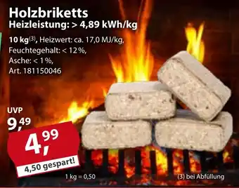 Sonderpreis Baumarkt Holzbriketts Heizleistung: > 4,89 kWh/kg 10kg Angebot