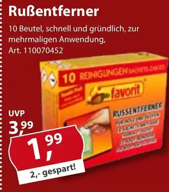 Sonderpreis Baumarkt favorit Rußentferner 10 Beutel, schnell und gründlich, zur mehrmaligen Anwendung Angebot