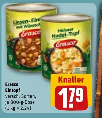 REWE Erasco Eintopf versch. Sorten, je 800-g-Dose Angebot