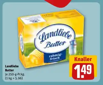 REWE Landliebe Butter je 250 g Angebot