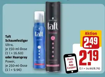 REWE Schwarzkopf Taft Schaumfestiger je 150-ml-Dose oder Haarspray Power je 250-ml-Dose, Angebot