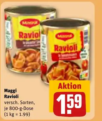 REWE Maggi Ravioli versch. Sorten, je 800-g-Dose Angebot