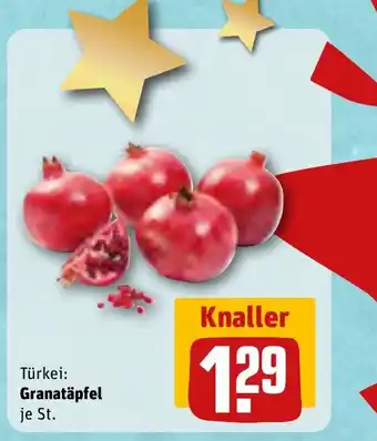 REWE Türkei: Granatäpfel je St. Angebot