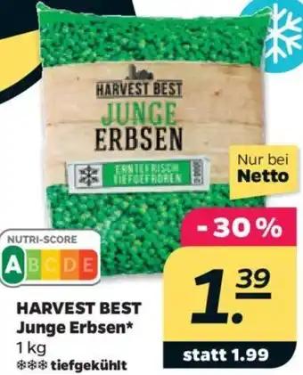 NETTO HARVEST BEST Junge Erbsen 1 kg Angebot