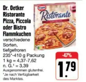 nah & gut Dr. Oetker Ristorante Pizza, Piccola oder Bistro Flammkuchen verschiedene Sorten, tiefgefroren 235-410 g Angebot