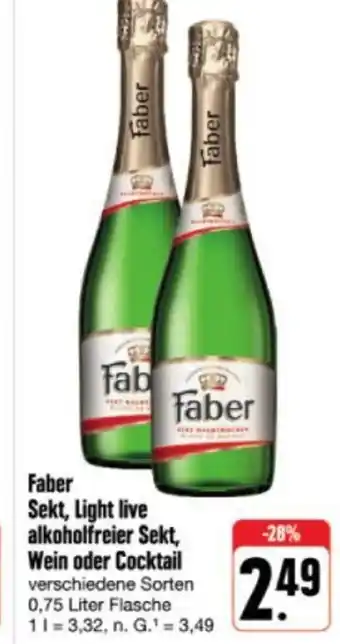 nah & gut Faber Sekt, Light live alkoholfreier Sekt, Wein oder Cocktail 750ml Angebot