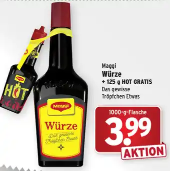 Wasgau Maggi Würze + 125g Hot Gratis 1000g Angebot