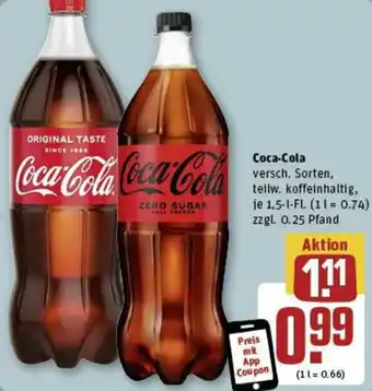 REWE Coca-Cola 1,5 L-Fl. Angebot