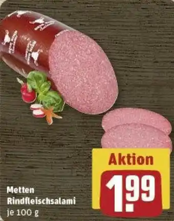 REWE Metten Rindfleischsalami 100 g Angebot