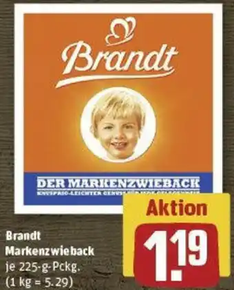 REWE Brandt Markenzwieback 225 g Pckg. Angebot